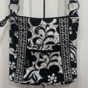 Vera Bradley floral black and white purse